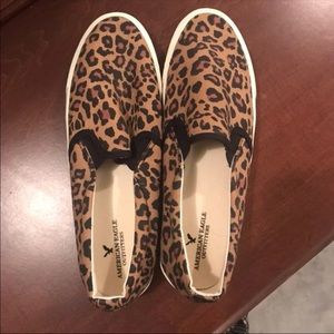 American Eagle Leopard slip on sneakers